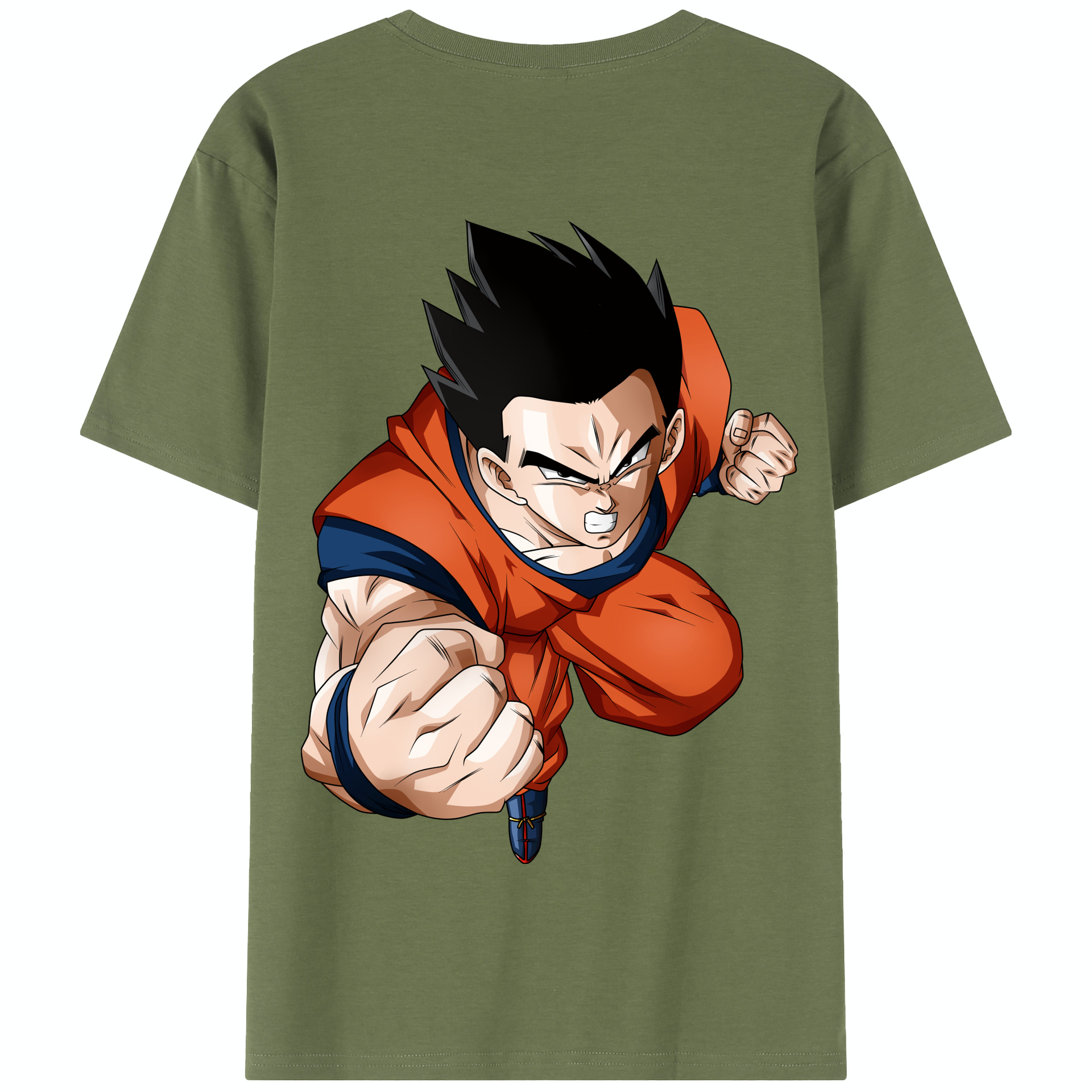（画像用） ドラゴンボール 孫 悟飯（そんごはん）DRAGON BALL Son Gohan 綿100％半袖Tシャツ（背面プリント）